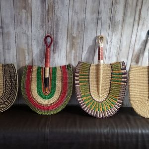 Beautifully woven hand fans